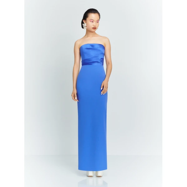 Solace London The Afra Maxi Dress in Iris Blue