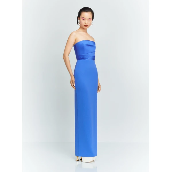 Solace London The Afra Maxi Dress in Iris Blue