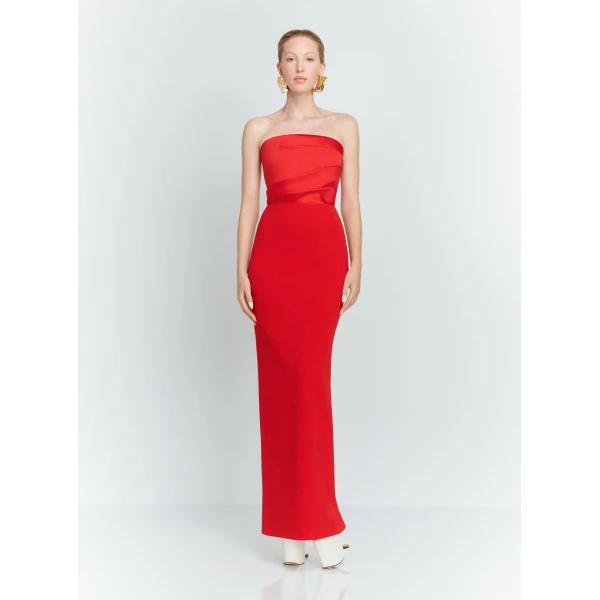 Solace London The Afra Maxi Dress in Red