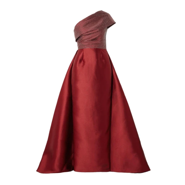 Solace London The Alba Crystal Maxi Dress in Ruby | Maxi Dresses | Coveti