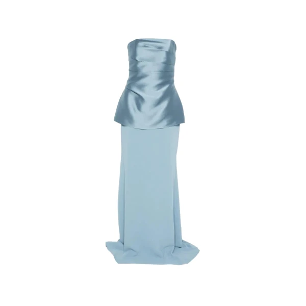 Solace London The Alia Maxi Dress in Slate Blue | Maxi Dresses | Coveti