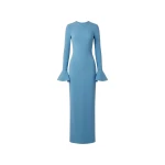 Solace London The Alicia Maxi Dress in Slate Blue | Maxi Dresses | Coveti
