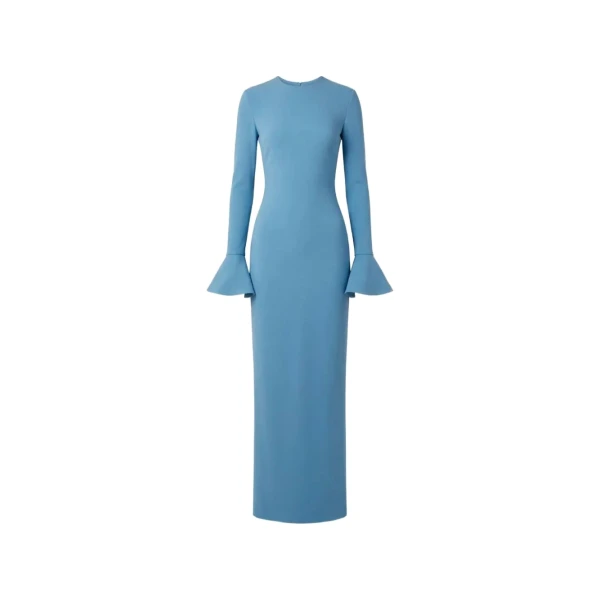 Solace London The Alicia Maxi Dress in Slate Blue | Maxi Dresses | Coveti