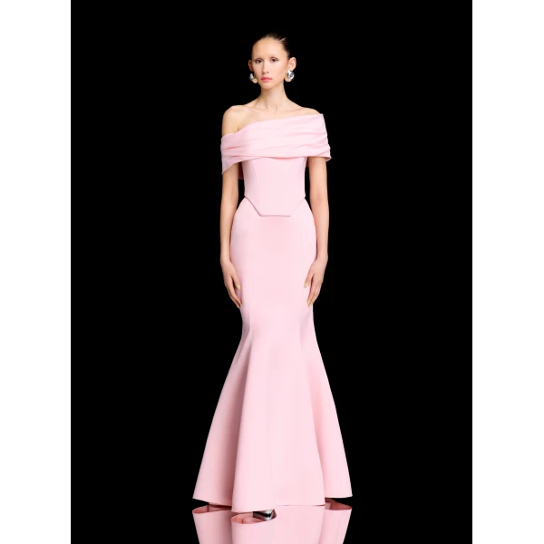 Solace London The Alta Maxi Dress in Pale Pink