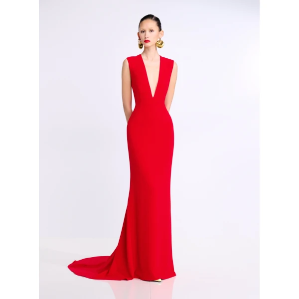 Solace London The Althea Maxi Dress in Red