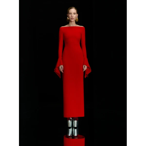 Solace London The Amalie Maxi Dress in Red