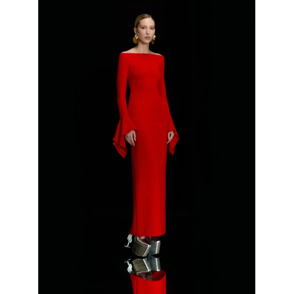 Solace London The Amalie Maxi Dress in Red