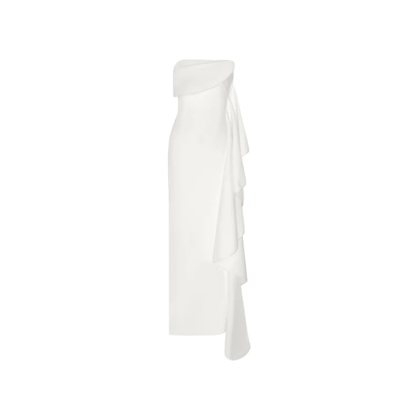 Solace London The Andress Maxi Dress in Cream | Maxi Dresses | Coveti