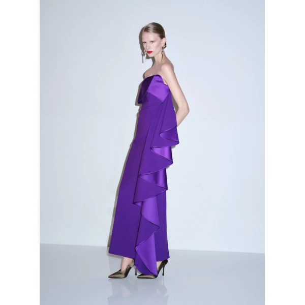 Solace London The Andress Maxi Dress in Deep Orchid