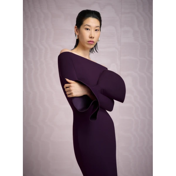 Solace London The Anica Maxi Dress in Plum