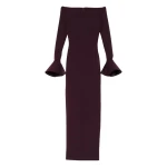 Solace London The Anica Maxi Dress in Plum | Maxi Dresses | Coveti