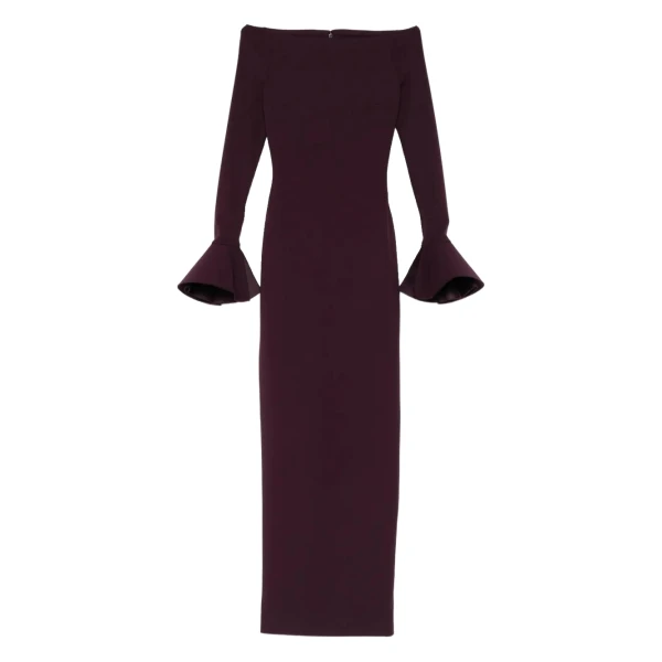 Solace London The Anica Maxi Dress in Plum | Maxi Dresses | Coveti