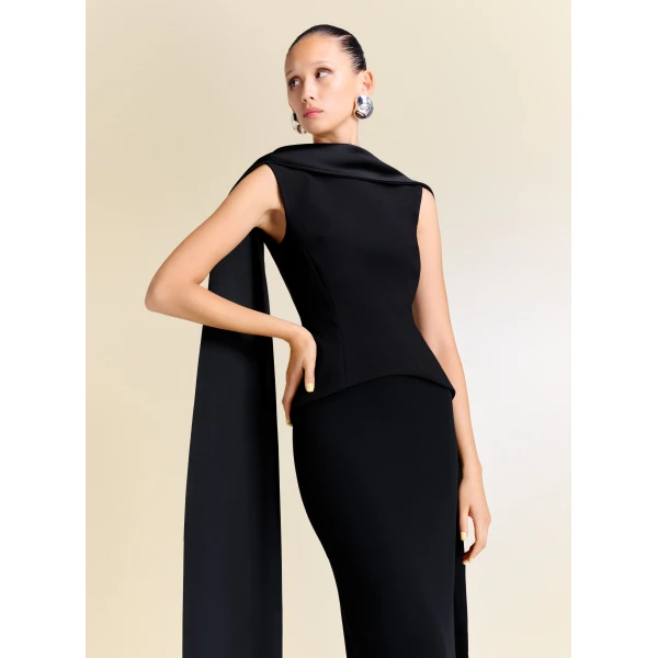 Solace London The Annie Maxi Dress in Black