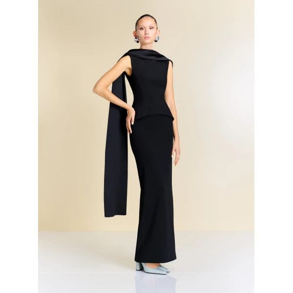 Solace London The Annie Maxi Dress in Black