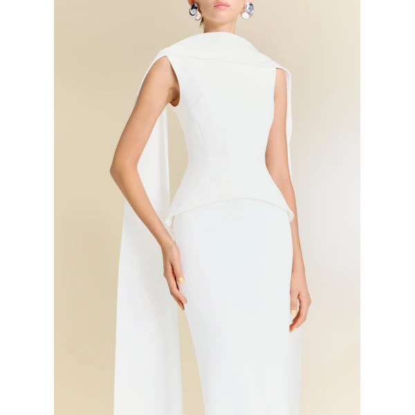 Solace London The Annie Maxi Dress in Cream
