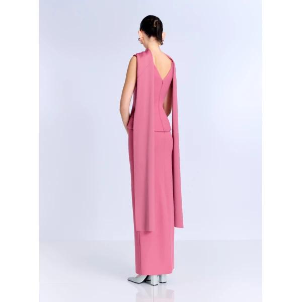 Solace London The Annie Maxi Dress in Dark Rose