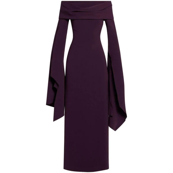 Solace London The Arden Maxi Dress in Aubergine | Maxi Dresses | Coveti