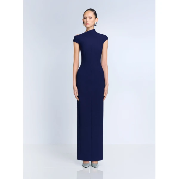 Solace London The Arion Maxi Dress in Navy