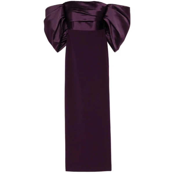 Solace London The Arla Maxi Dress in Aubergine | Maxi Dresses | Coveti