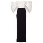 Solace London The Arla Maxi Dress in Cream and Black | Maxi Dresses | Coveti