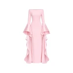 Solace London The Astria Maxi Dress in Pale Pink | Maxi Dresses | Coveti