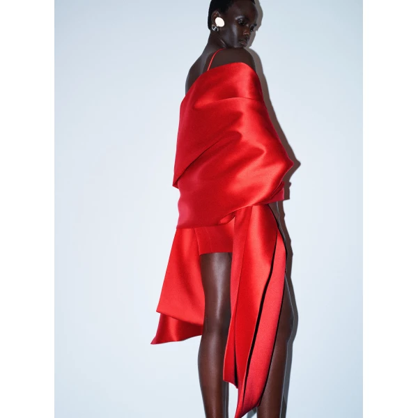 Solace London The Bessette Mini Dress in Red