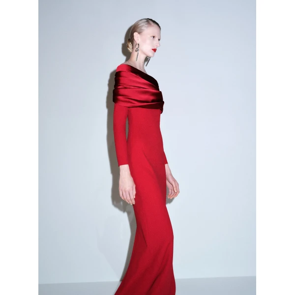 Solace London The Bradshaw Maxi Dress in Ruby