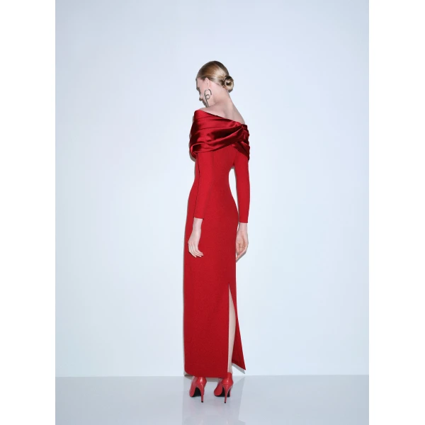 Solace London The Bradshaw Maxi Dress in Ruby