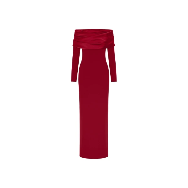 Solace London The Bradshaw Maxi Dress in Ruby | Maxi Dresses | Coveti