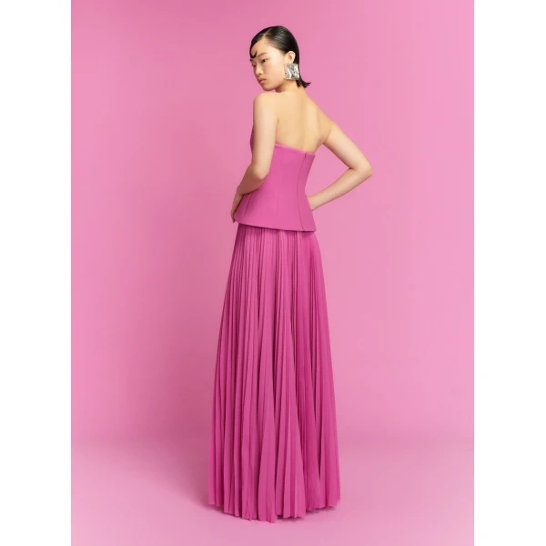 Solace London The Britt Maxi Dress in Berry Pink