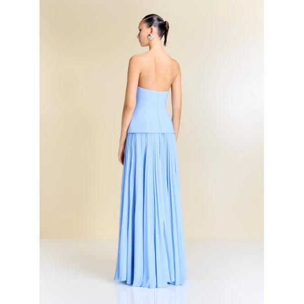 Solace London The Britt Maxi Dress in Light Blue