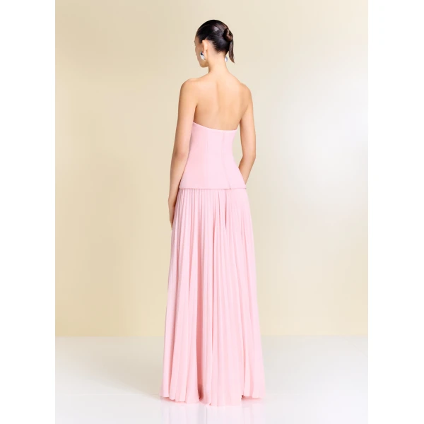 Solace London The Britt Maxi Dress in Pale Pink