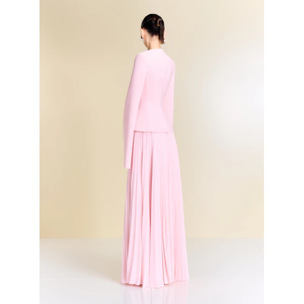 Solace London The Callisto Maxi Dress in Pale Pink