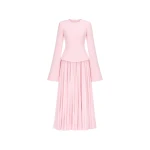 Solace London The Callisto Maxi Dress in Pale Pink | Maxi Dresses | Coveti