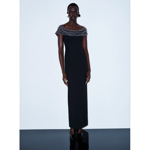 Solace London The Cardinale Maxi Dress in Black