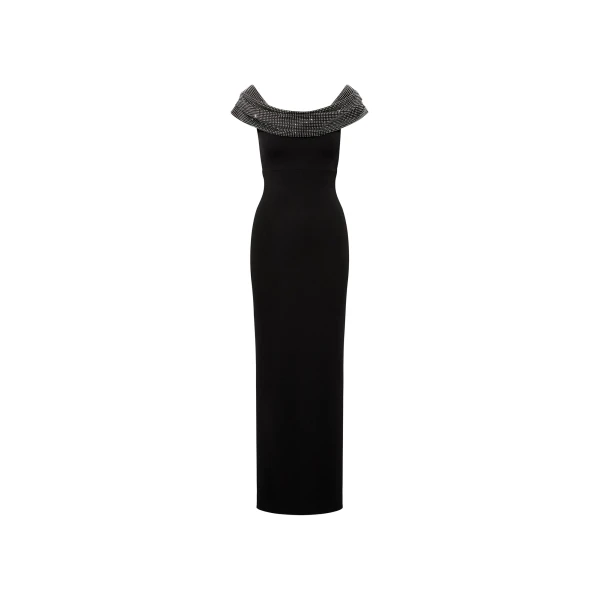 Solace London The Cardinale Maxi Dress in Black | Maxi Dresses | Coveti