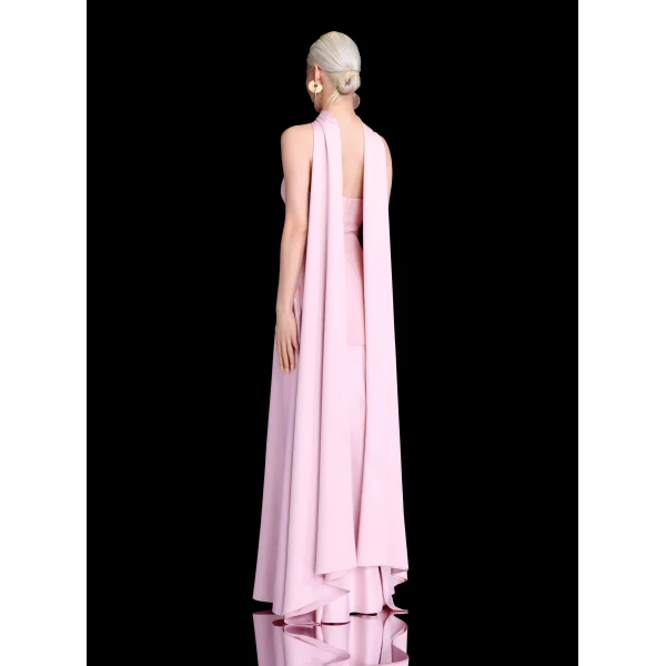 Solace London The Cece Maxi Dress in Petal Pink