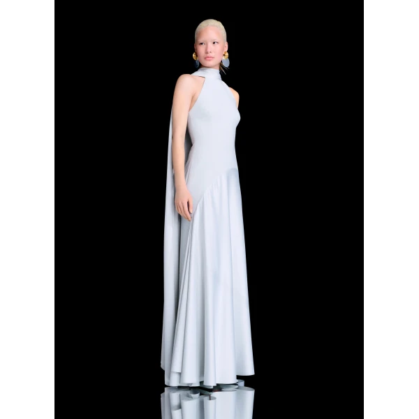 Solace London The Cece Maxi Dress in Silver