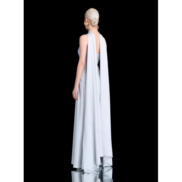 Solace London The Cece Maxi Dress in Silver
