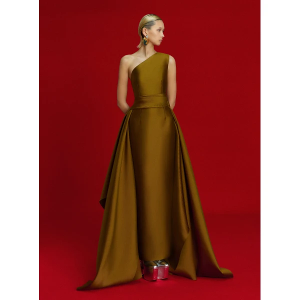 Solace London The Charo Maxi Dress in Gold