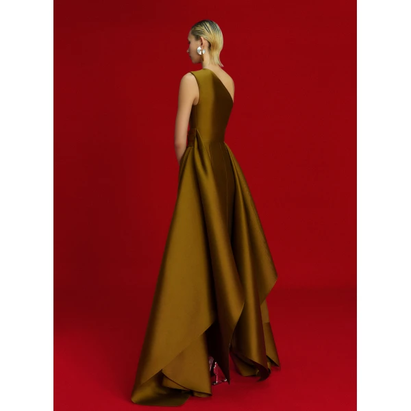 Solace London The Charo Maxi Dress in Gold