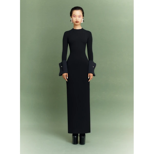 Solace London The Chloe Maxi Dress in Black