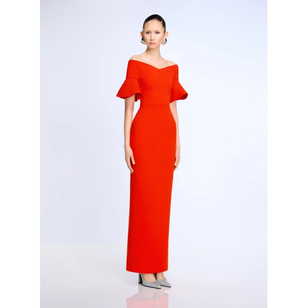 Solace London The Cielo Maxi Dress in Scarlet