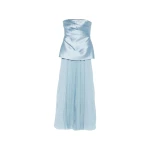 Solace London The Claudette Maxi Dress in Soft Blue | Maxi Dresses | Coveti