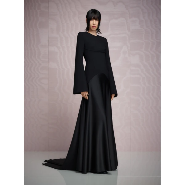Solace London The Claudine Maxi Dress in Black