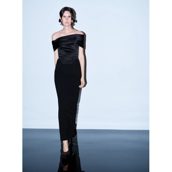 Solace London The Crawford Maxi Dress in Black