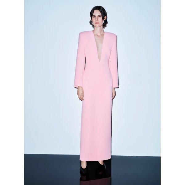 Solace London The Deacon Maxi Dress in Soft Pink