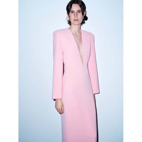 Solace London The Deacon Maxi Dress in Soft Pink