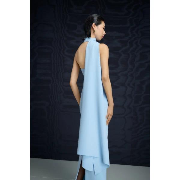 Solace London The Demi Maxi Dress in Ice Blue