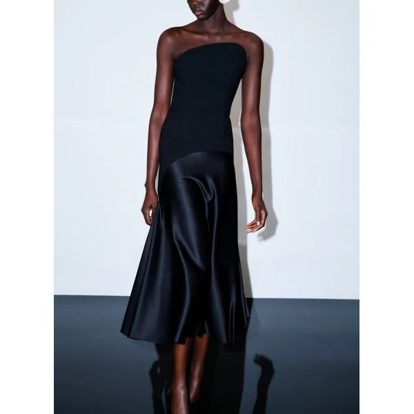 Solace London The Edison Midi Dress in Black